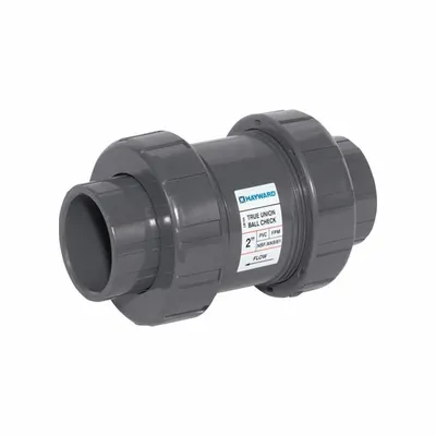 HAYWARD Check Valve: Ball, Inline Valve Body, CPVC, 6 in Pipe Size, Flange x Flange - CPVC Ball Check Valves