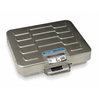 TAYLOR TR250 Compact Bench Scale, 250 lb Capacity, 1 lb Graduation - Compact Shipping Bench Scales