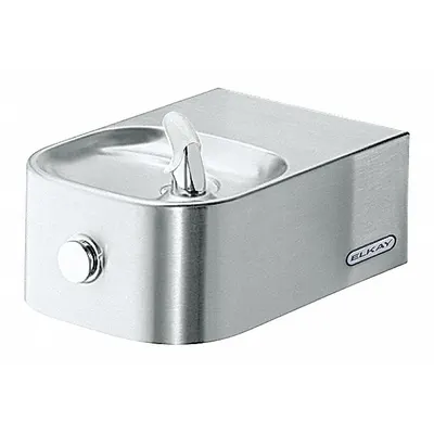 ELKAY Drinking Fountain: On-Wall, 6 1/2 in Ht, 18 3/4 in Dp, 12 1/8 in Overall Wd - On-Wall Single Outdoor Drinking Fountains
