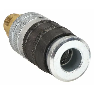 PARKER Quick Connect Hose Coupling: 1/4 in Body Size, 1/4 in Hose Fitting Size - Industrial Interchange Steel Quick-Connect Air Coupling Bodies