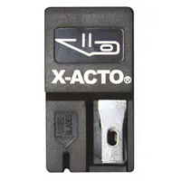 X-ACTO Blade Dispenser: Triangular, 1 1/2 in Blade Lg, 0.02 in Blade Thick, Carbon Steel, 15 PK (MPN X411)