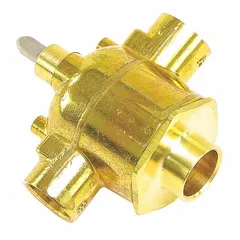 The ERIE VM3213 is a 3-way zone valve with 1/2" sweat connections and a flow coefficient (Cv) of 4.0. It is used in hydronic HVAC systems to regulate water flow to individual heating or cooling zones, enabling zone-based temperature control in residential and commercial buildings.