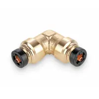 Push-Fit Elbow Fitting: 3/16 in OD x 3/16 in OD Fitting Size, Push-to-Connect x Push-to-Connect (MPN 165PTC-3)