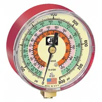 JB INDUSTRIES High Side Gauge: High Side Gauge, 0 psi to 800 psi, Non-Liquid Filled, 3 1/8 in Dia (MPN M2-825)