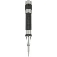Automatic Center Punch: Round, 5/8 in Shank Dia, 6 in Overall Lg, 1 in Taper Lg, Knurled Grip, Box