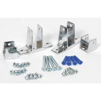 ASI GLOBAL Panel Bracket: Zinc, Bright, 3 1/2 in Overall Ht, 4 in Overall Wd (MPN 40-8515020)