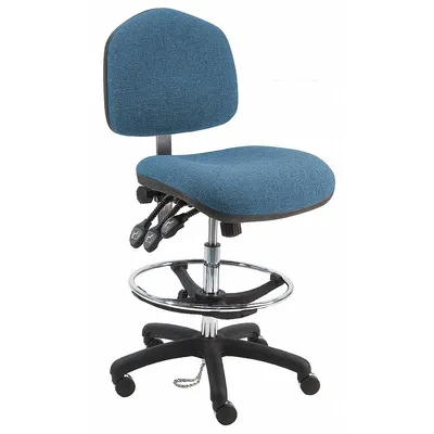 BENCHPRO Ergonomic Chair: Fabric, Armless, Ht Range 21 in to 31 in, 21 1/2 in Seat Wd - Fabric Lab Chairs