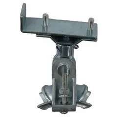 This aluminum end clamp secures round cables in C-track festoon systems. It accommodates cable diameters from 0.6 to 0.96 inches and fits I-beam size C32 x 30 x 1.5. Used in material handling applications to prevent cable pull-out at track ends.