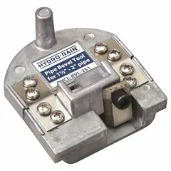 This bevel tool is used for preparing PVC pipe ends in sprinkler repair and irrigation maintenance. It creates a beveled edge to facilitate secure fitting connections. Made of PVC, the tool is suitable for use with PVC piping systems in outdoor watering applications.