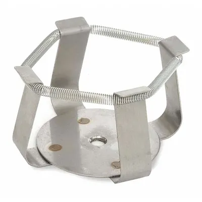 OHAUS Flask Clamp: Flask Clamp, Stainless Steel, Rubber Mat - Lab Shakers, Vortex Mixers, & Rockers Attachments