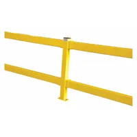 BLUFF Guard Rail System: Toe Board Not Included, 5 in x 3 in, Lift-Out Rail Mounting, 2 Rail Levels (MPN YRAHANDRAIL30-YEL)
