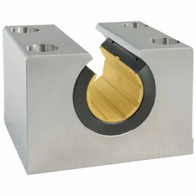 THOMSON PLBM30OPN Open Low-Load & Low-Speed Pillow Block Linear Plain Bearing - Open Low-Load & Low-Speed Pillow Block Linear Plain Bearings