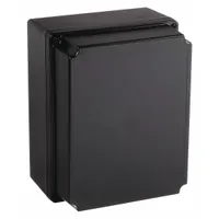 BOX ENCLOSURES Enclosure: Black, Polycarbonate, 7 in x 5 in x 4 in, NEMA 4, Solid Cover (MPN BEN-85PBK)