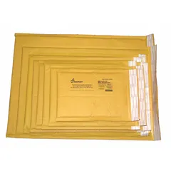 Paper bubble mailers with a bubble lining for cushioning and a paper exterior for easy writing. Size #4, 9 1/2 in x 14 1/2 in, yellow, sold in a 100-pack. No tear strip. Suitable for shipping fragile items in e-commerce, office, and industrial applications.