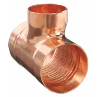 NIBCO Sweat Fitting Tee: 2 in CTS x 2 in CTS x 1 1/2 in CTS, Cup x Cup x Cup, Wrot Copper (MPN 911R 2X2X11/2)