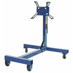 This HEIN-WERNER engine stand supports engines during service, repair, or rebuilding. It has a 0.62 ton load capacity, H-shape base for stability, and a long handle for easy positioning. Overall height is 34 inches, overall length is 36 inches.