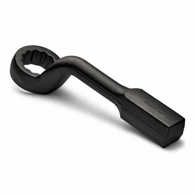 WRIGHT Striking Face Box Wrench: Steel, Black Oxide, 55 mm Head Size, 13 1/2 in Overall Lg - Metric, Offset Handle, 12-Point, Striking Box End Wrenches