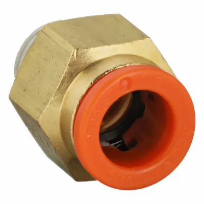 SMC KQ2H09-34AS Push-to-Connect x MNPT Brass Tube Fitting - Polybutylene & Brass Tube Fittings