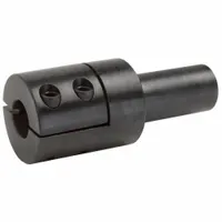 This steel step-up shaft adapter connects shafts of different diameters in power transmission systems. It features a 5/8 in input bore diameter and 1 3/8 in input bore depth. Commonly used in machinery, conveyors, and pumps where a larger shaft must be coupled to a smaller one