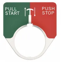 Legend Plate: 30 mm Panel Mounting Size, Half-Round, 2 1/8 in Overall Wd, For Series 10250T (MPN 10250TR3)