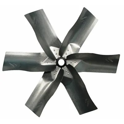 REVCOR KH3006-38 30 in Galvanized 6-Blade Propeller Fan, 38° Pitch - HVAC and Refrigeration