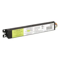 This programmed rapid start electronic fluorescent ballast operates one or two F39T5 lamps at 39 W. It is suitable for use in commercial and industrial lighting fixtures such as troffers and strip lights, providing controlled starting and stable light output