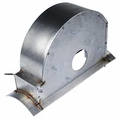Housing kit for mounting and enclosing ventilation or exhaust components in HVAC systems. Provides a secure base for fans, dampers, or related equipment in air-handling applications.
