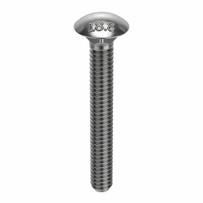 FOREVERBOLT Carriage Bolt: Square Neck, 1/4"-20 Thread Size, 1 1/2 in lg, Stainless Steel - 18-8 Stainless Steel Square Neck Carriage Bolts