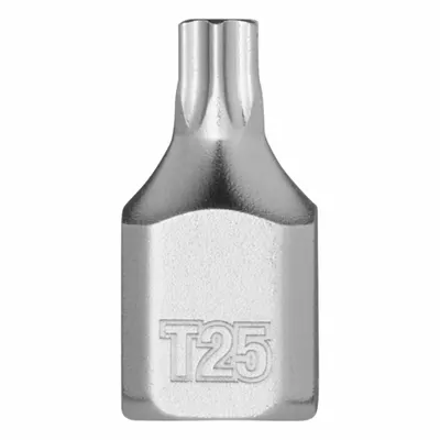 MILWAUKEE Bit Socket: 1/4 in Drive Size, Torx Tip, T25 Tip Size, 51/64 in Overall Lg - Torx Bit Sockets