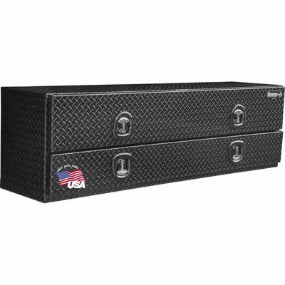 BUYERS PRODUCTS Side-Mount Truck Box: Side-Mount Truck Box, T-Handle Compression - Dual Flip-Up Drop-Down Door Topside Boxes
