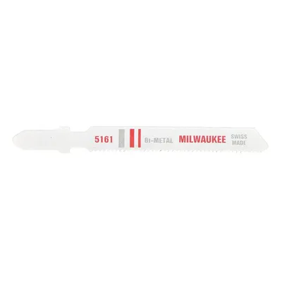 MILWAUKEE Jigsaw Blade: 24, 3 in Blade Lg, Bi-Metal, Bi-Metal, T Shank, Thin Metal - Metal-Cutting Blades