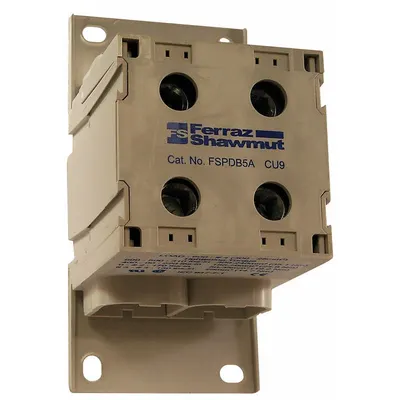 MERSEN Power Distribution Block: Finger-Safe, Lug, Lug - Finger-Safe Blocks with Lugs