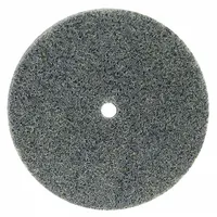 This unitized wheel is designed for final finishing of stainless steel and nickel alloys. It blends, deburrs, and finishes surfaces without altering part geometry. The wheel measures 3 in diameter by 1/2 in width with a 1/4 in arbor hole and uses a fine, soft silicon carbide abrasive. Pack of 20