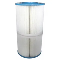 Single-element filter cartridge for pool and spa filtration systems. Features a 2-inch connection size. Removes debris and particles from circulating water.