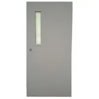 Narrow Light Steel Door with Glass: Rectangle Window, 90 min Fire Rating, 80 in Door Opening Ht (MPN CHMD X NL26 68 X CYL-CE-18ga-WG)