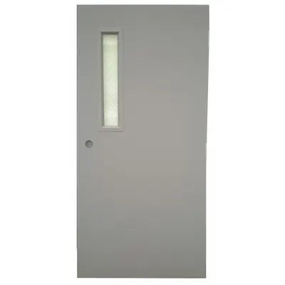 CECO Narrow Light Steel Door with Glass: Rectangle Window, 90 min Fire Rating - Security Doors