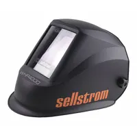 SELLSTROM Welding Helmet: Auto-Darkening, 4 Arc Sensors, Black, W4/W5 to W13, 3.94 in x 3.28 in (MPN S26400)