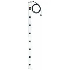 This industrial power strip provides 8 outlets for distributing power in workshops, warehouses, and light manufacturing environments. It features a 6 ft cord, 15 A current rating, and a clip mounting style for secure attachment. Not UL rated for healthcare applications.