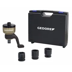 This mountable torque multiplier features a 1/2 in female input square drive and a 3/4 in male output square drive. With a 1:5 gear ratio, it multiplies input torque up to 200 ft-lb. Suitable for industrial bolting applications where high torque is required in confined spaces.