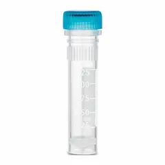 APPROVED VENDOR Microcentrifuge Tube, 2 mL, Polypropylene, Square Bottom, Attached Screw Cap, Colorless, Graduated, C3220-SG