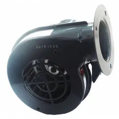 Direct-drive blower with a 3 7/8-inch wheel diameter, delivering 68 cfm at 1/70 hp. Operates on 115V AC, single-phase, with an open air-over motor housing and clockwise rotation. Suitable for cooling, ventilation, and exhaust in industrial equipment, electronics enclosures, and small machinery.