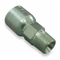 WEATHERHEAD Hydraulic Crimp Fitting: Steel x Steel, Straight, -6 For Hose Dash Size, NPTF x Crimp (MPN 06Z-104)