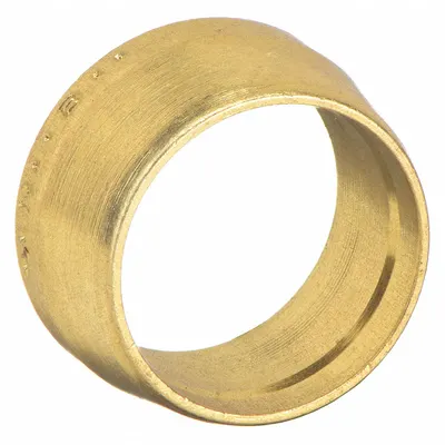 PARKER Compression Fitting Ferrule: 1/4 in OD Size, Compression - Single-Ferrule Brass Compression Fittings