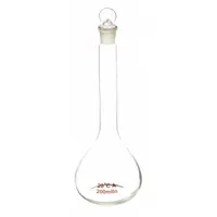 APPROVED VENDOR Volumetric Flask: 200 mL, Colorless, Conical, 0.15 mL, Includes Closure