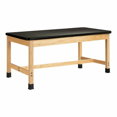 DIVERSIFIED SPACES Plain Apron Table: 30 in Overall Wd, 42 in Overall Ht, 5 ft Overall Lg - Fixed-Height Laminate Surfaced Lab Tables
