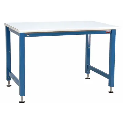 BENCHPRO Workbench: Adj Ht, Laminate, 72 in x 30 in, 1,000 lb Overall Load Capacity - Open-Base Workstations