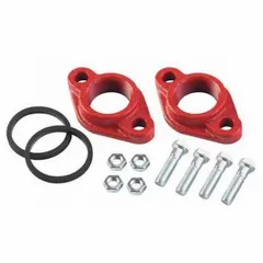 Standard flange kit for connecting piping in circulating and boosting pump systems. Includes two flanges with 1-1/4 in FNPT connections, cast iron body, and EPDM gasket. Compatible with ARMSTRONG E22.2HT pump model.