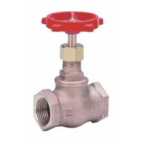 Bronze straight-body globe valve with Z-body design and rising stem. 1/8 in female pipe size connection. Suitable for general-service applications in piping systems handling gas, oil, steam, or water