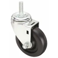 APPROVED VENDOR Stem Caster: 4 in Wheel Dia., 1 1/4 in Wheel Wd, Swivel, Swivel, 1/2 in Stem Dia