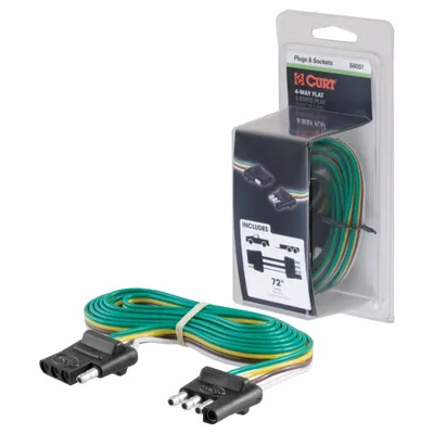 CURT 4-Way Rubber Electrical Plug - Fleet and Vehicle Maintenance